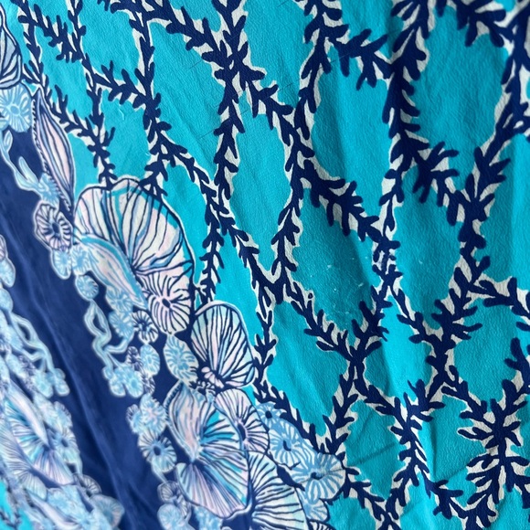 Lilly Pulitzer SHALYNN SILK CAFTAN Lapis Lazuli - Picture 9 of 9